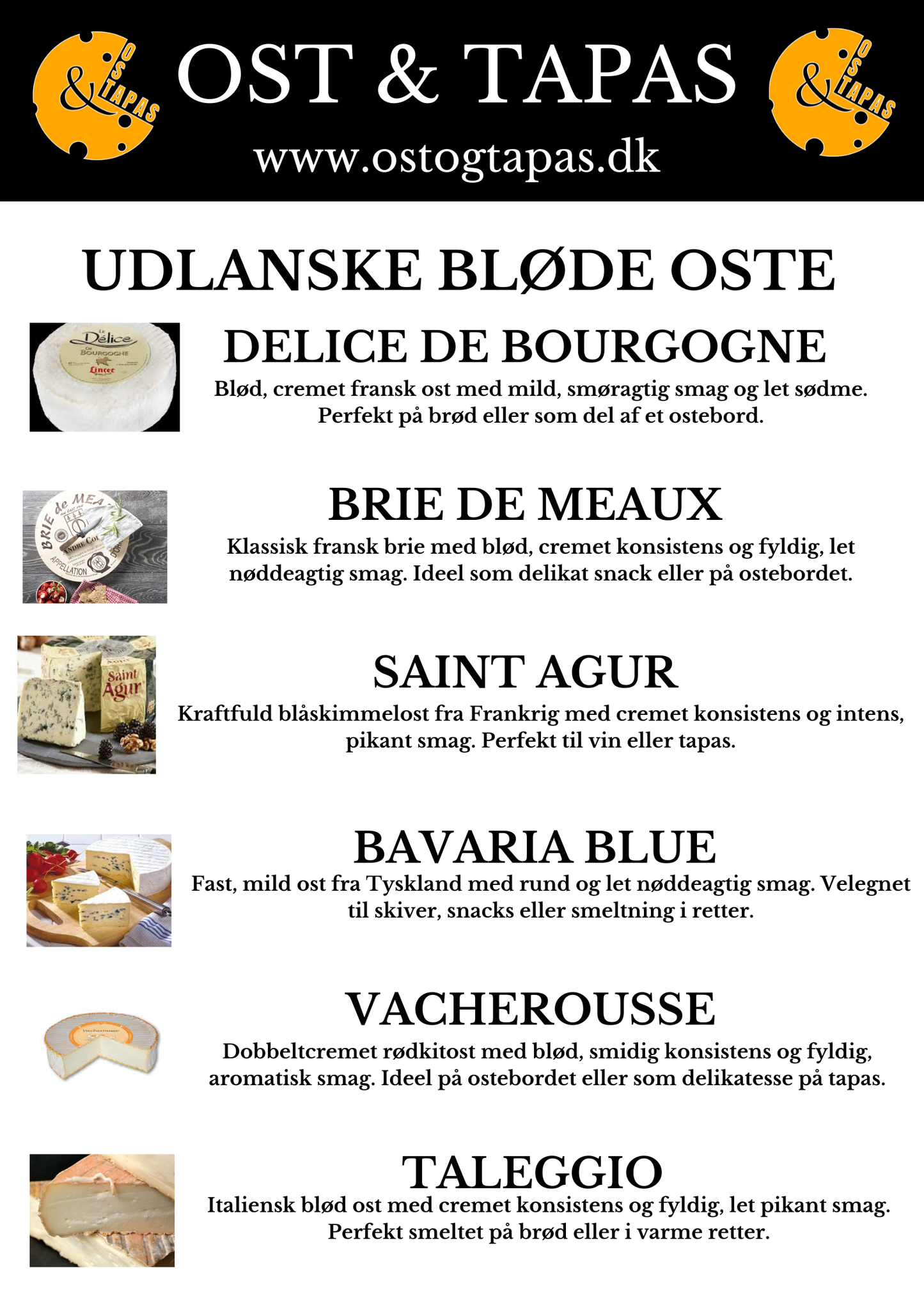 Udenlandske bløde ost