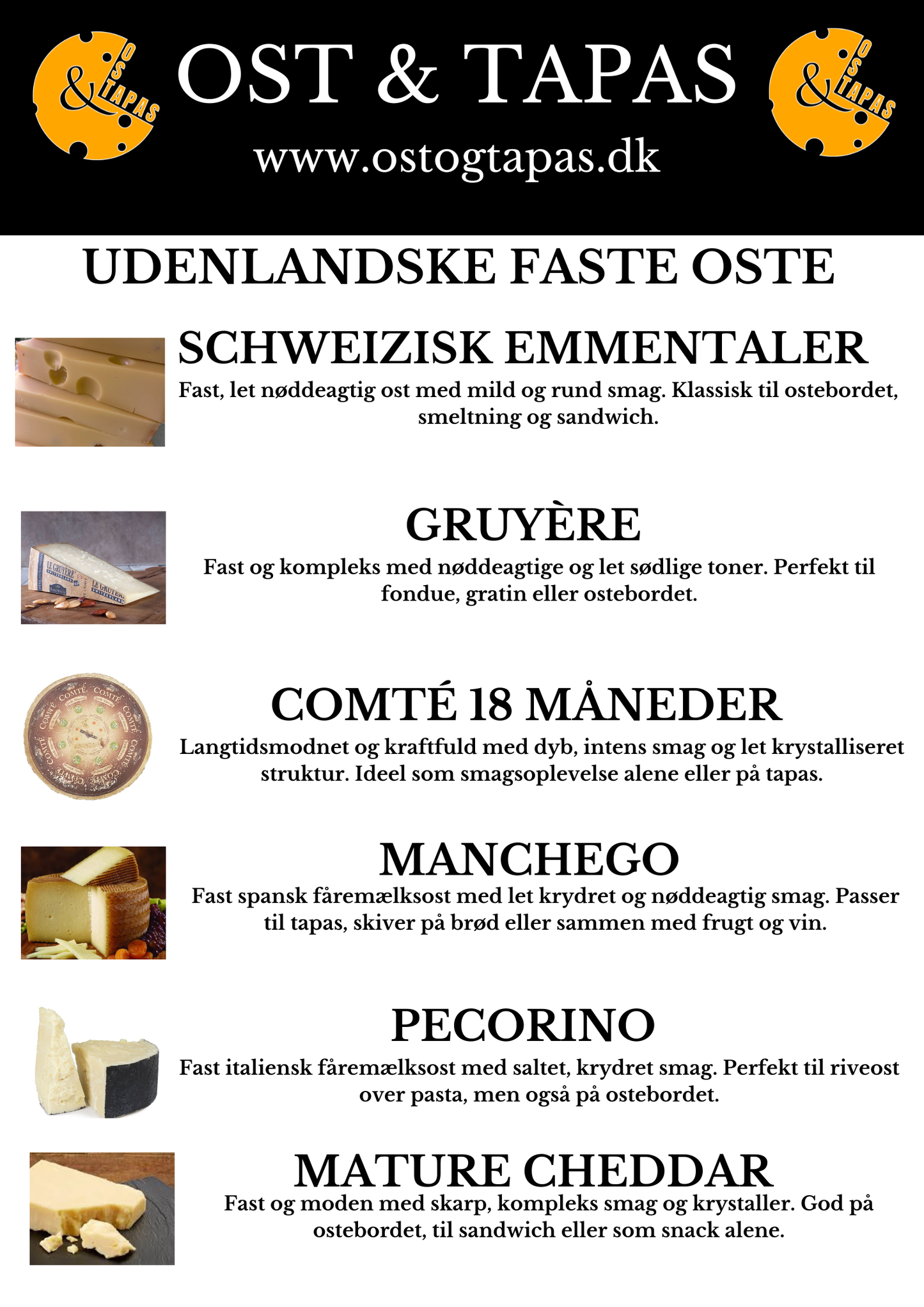 Udenlandske faste ost