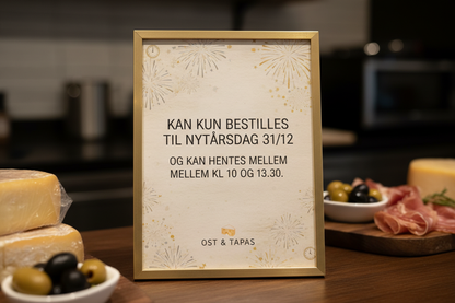 Nytårstapas 2025 🍾🎉 (Kan kun bestilles til Onsdag 31/12)
