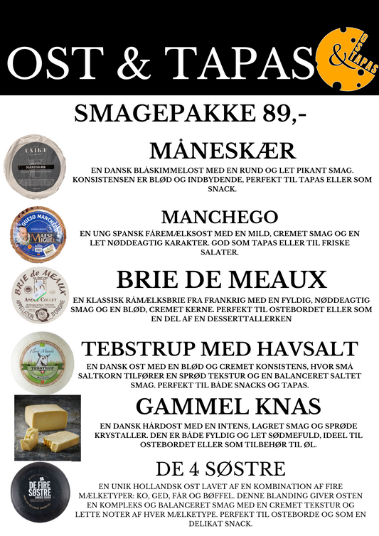 Vinder smagepakken - 6 oste