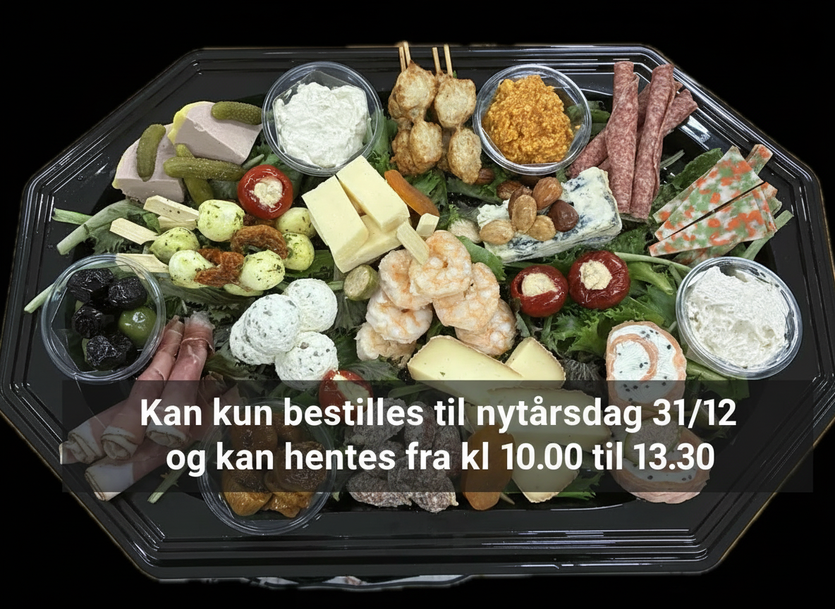 Nytårstapas 2025 🍾🎉 (Kan kun bestilles til Onsdag 31/12)